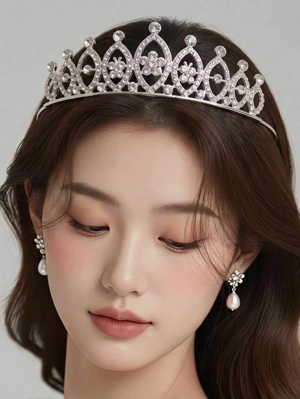Princess Rhinestone Tiara Crown Bridal Wedding Queen Prom Birthday Quinceañera